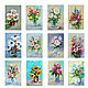 Painting Bouquet of flowers miniature oil palette knife, Pictures, Ekaterinburg,  Фото №1