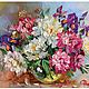 Цветы в вазе, холст, 40х50 см, Картины, Рязань,  Фото №1