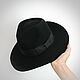 Мужская фетровая шляпа "М. Джексон". Шляпы. Hats by 'Ariadne's thread' Atelier. Ярмарка Мастеров.  Фото №4
