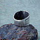 Широкое серебряное кольцо Руны, необычное серебро ручной работы. Кольца. Анна Монтач (Серебро ручной работы). Ярмарка Мастеров.  Фото №4