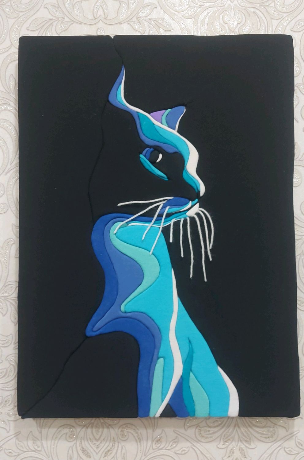 Картина \"Кот\" на чёрном фоне в интернет-магазине на Ярмарке Мастеров ...