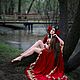 Платье из красного бархата. Карнавальные костюмы. Irina Burceva (simplehappy). Интернет-магазин Ярмарка Мастеров.  Фото №2