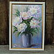 Painting with peonies in a vase white and pink bouquet oil on canvas. Pictures. olga-klim (olga-klim). My Livemaster. Фото №6