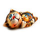 Ceramic figurine 'Cat and fish'. Figurine. aboka. Online shopping on My Livemaster.  Фото №2