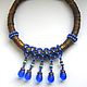 Necklace ' Blue Drops', Necklace, Astrakhan,  Фото №1