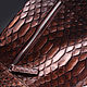 Спортивная сумка из кожи питона IMP0581VK. Спортивная сумка. CrocShop товары из экзотической кожи. Ярмарка Мастеров.  Фото №5