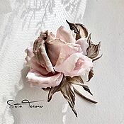 Комплект украшений с шёлковой розой