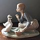 Винтаж: «Девочка кормит гусей». Lladro. Испания. 70-е гг. Предметы интерьера винтажные. Sad365. Ярмарка Мастеров.  Фото №4