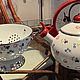 Винтаж: Эмалированные чайники, эмалированный дуршлаг Villeroy Boch. Чайники винтажные. Сказочный уголок. Ярмарка Мастеров.  Фото №5