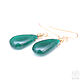 Emerald Emerald Drop Earrings Green Brass Dark Green. Earrings. Ritasdreams (ritasdreams). My Livemaster. Фото №4