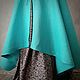 Swing linen skirt in Tiffany color. Skirts. pugovkino delo (Pugovkino-delo). My Livemaster. Фото №5
