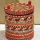 Жбан для сыпучих продуктов. Мезенская роспись, Посуда в русском стиле, Москва,  Фото №1