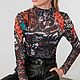 Стильная сетка в стиле Louis Vuitton. Морская тематика на чёрном фоне. Ткани. Mariteks  Итальянские  ткани. Ярмарка Мастеров.  Фото №4