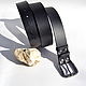  TITANIUM leather belt for men. Straps. Leathercrat Products (REViOR). My Livemaster. Фото №6