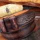 Belt men's leather. Straps. Marik Leather Craft. My Livemaster. Фото №5