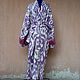Uzbek robe made of ikat. Ikat kimono with feathers. Robes. businka34. Online shopping on My Livemaster.  Фото №2