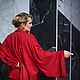 Шелковый брючный костюм-кимоно для полных (тройка) «Red”. Костюмы. Александра Майская. Ярмарка Мастеров.  Фото №5