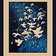 Oil painting and gold leaf 'Flight' abstraction gold birds. Pictures. HappyFingers Movie store (happyfingers). Online shopping on My Livemaster.  Фото №2