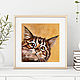 Picture cat funny kitten mainkan oil with a palette knife. Pictures. Yulia Berseneva ColoredCatsArt. My Livemaster. Фото №4