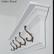 Для дома и интерьера ручной работы. Ярмарка Мастеров - ручная работа Wall hanger with hooks for clothes. Handmade.
