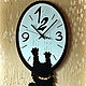 Часы настенные "Наглый кот", Часы классические, Санкт-Петербург,  Фото №1
