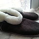 Sheep fur Chuni brown. Slippers. Warm gift. Online shopping on My Livemaster.  Фото №2