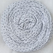 Аксессуары handmade. Livemaster - original item Cotton scarf-shawl white with gray polka dots. Handmade.