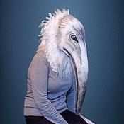 Субкультуры handmade. Livemaster - original item Lofaminus mask, white bird, snow bird, theatrical costume,. Handmade.