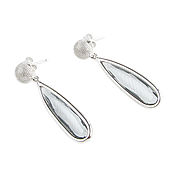 Украшения handmade. Livemaster - original item Gray earrings with pendants,long silver earrings 