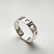 Украшения handmade. Livemaster - original item Moon phase ring in silver (K35). Handmade.
