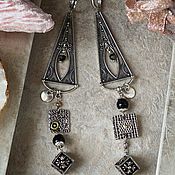 Украшения handmade. Livemaster - original item Earrings are long, large, in the Gothic style