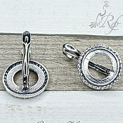 Материалы для творчества handmade. Livemaster - original item Base for Prima earrings (12 mm) silvering, Russia. Handmade.