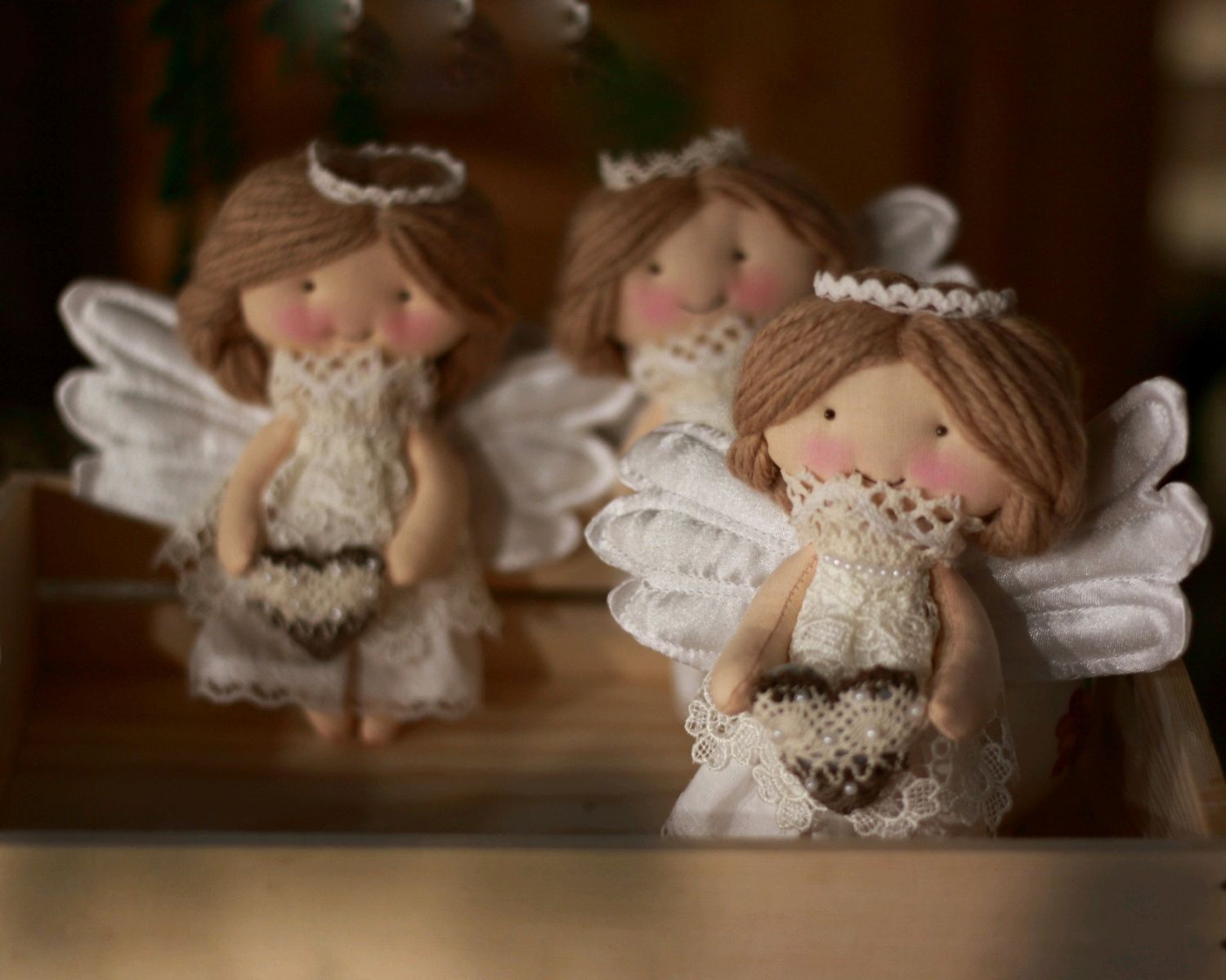 Ангел текстильный подвесной