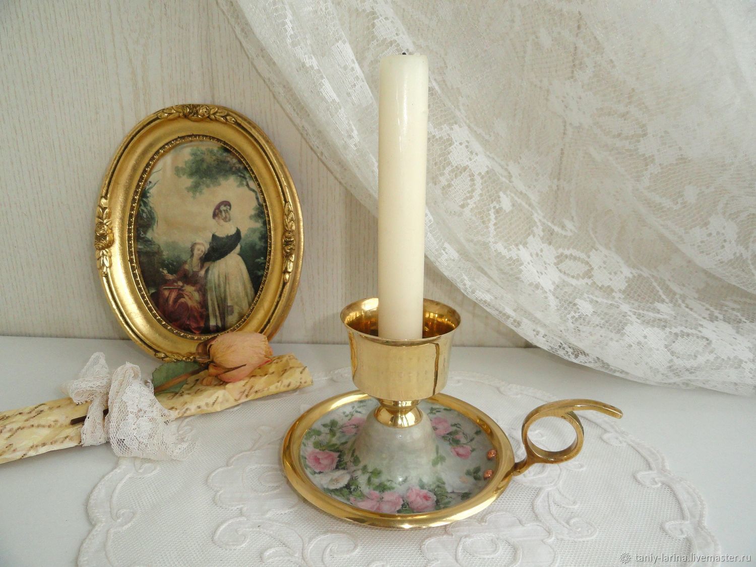 Подсвечник латунный винтажный купить в интернет-магазине Ярмарка ...