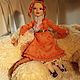 Заказать  Оранжевая барышня. lilia413800. Ярмарка Мастеров. . Будуарная кукла Фото №3