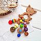 Заказать Грызунок "Радужный котик". Грызунки Слингобусы Baby Baubles. Ярмарка Мастеров. . Грызунки Фото №3