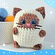 Игрушка кот,мягкая игрушка плюшевый кот, Амигуруми куклы и игрушки, Санкт-Петербург,  Фото №1