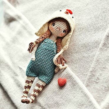 Материалы для творчества ручной работы. Ярмарка Мастеров - ручная работа Мастер-класс по вязанию крючком одежды для игрушки (20-22 см). Handmade.