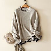 Одежда handmade. Livemaster - original item Thick knit jumpers with 100% cashmere trim%. Handmade.
