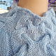 Заказать Легкий свитер с косами из кид мохера Италия. Теплый мир     (knit.tm). Ярмарка Мастеров. . Свитеры Фото №3