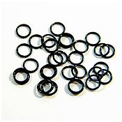 Материалы для творчества handmade. Livemaster - original item 6 mm - Black connecting detachable rings. 10 pcs. Handmade.