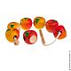 Order Wooden toy Lacing Apples. Shop Grizunok teether. Livemaster. . Lacing cards Фото №3
