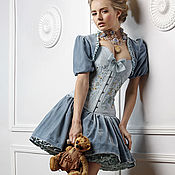Одежда handmade. Livemaster - original item Dress silk corset hand embroidery "Versailles". Handmade.