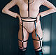 Leather garter. Harness for role-playing games. ISY MO. Online shopping on My Livemaster.  Фото №2