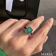 Кольцо малиновое с изумрудным фианитом из серебра 925 пробы. Кольца. MARIA GUSEVA Fashion Jewelry. Ярмарка Мастеров.  Фото №5
