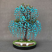 Цветы и флористика handmade. Livemaster - original item Wisteria from turquoise and coral. Handmade.