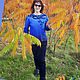 Order Felted Jumper Frosty Patterns Blue. studiya. Livemaster. . Jumpers Фото №3