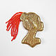 Beaded brooch red-haired Girl with braids in green, girl with dreadlocks. Brooches. Zveva. My Livemaster. Фото №6