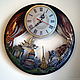 Wall clock with pendulum Evening St. Petersburg souvenir wholesale, Pictures, St. Petersburg,  Фото №1