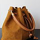 Order Bag-bag made of natural suede Mustard color. Olga'SLuxuryCreation. Livemaster. . Sacks Фото №3